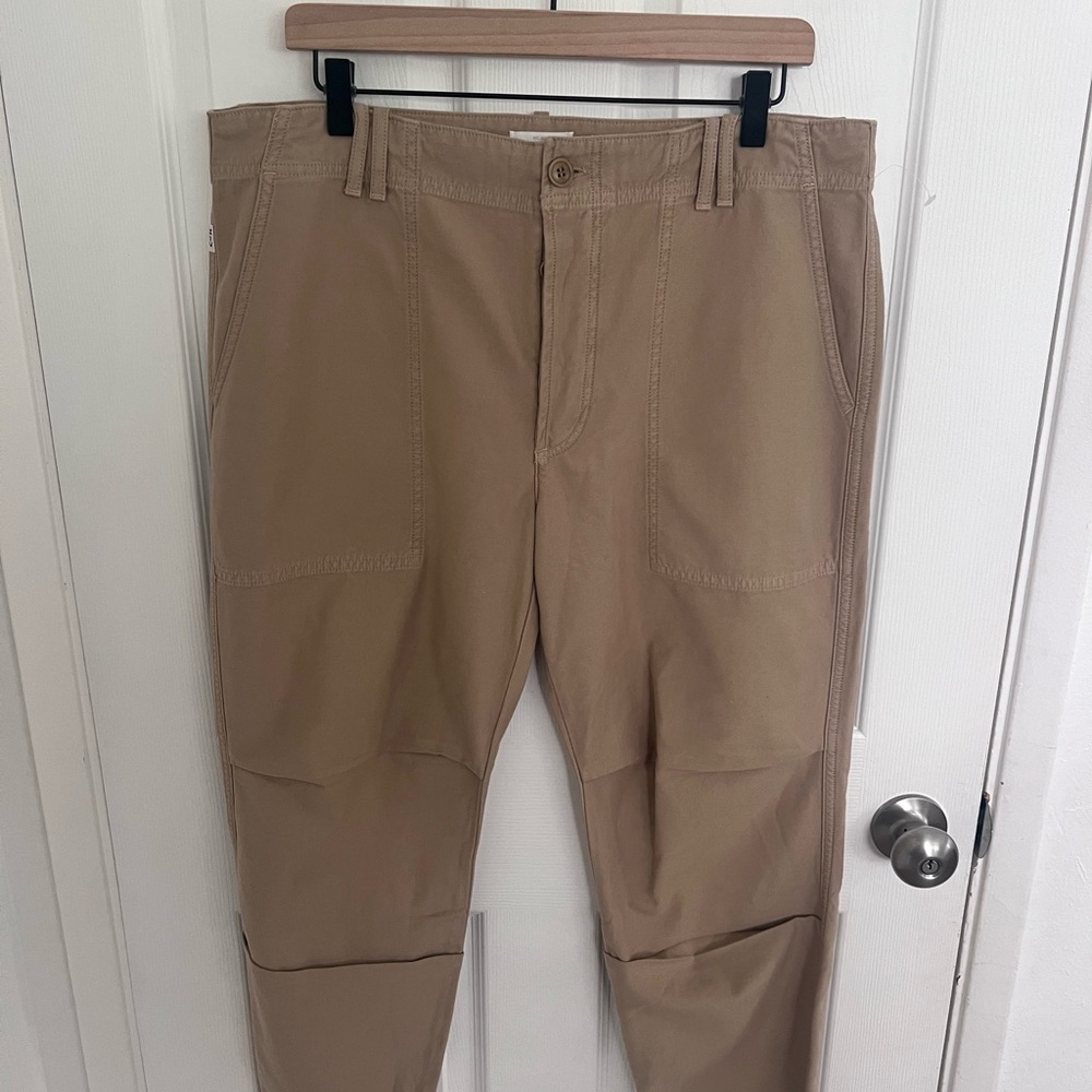 Citizens of‎ Humanity Womens Utility Jogger Pants 32 Beige Crop Button Fly